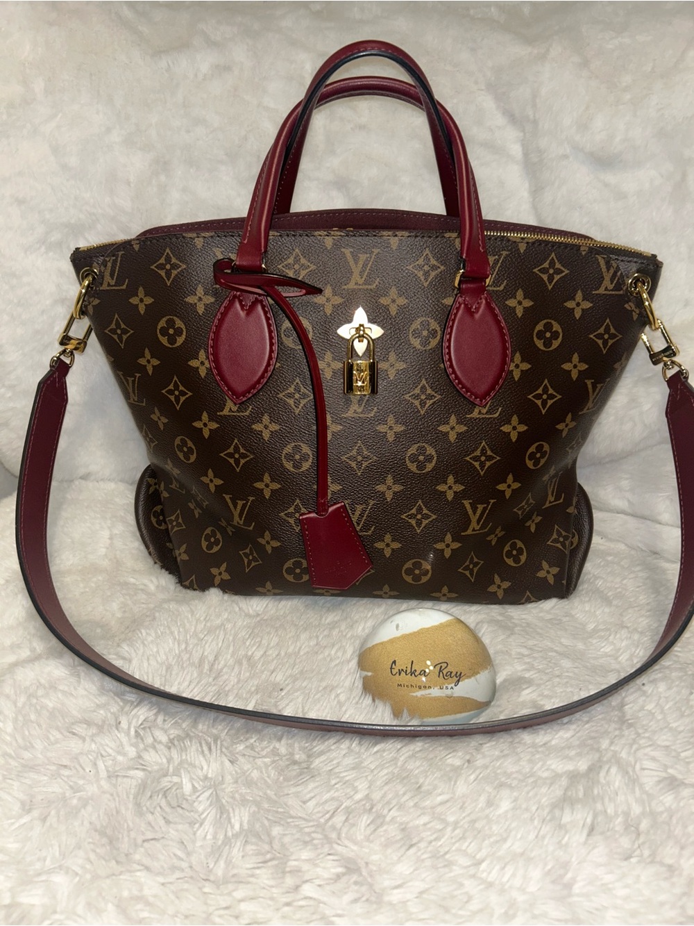 Louis Vuitton Monogram Canvas Flower Tote MM Bordeaux - Picture 2 of 16
